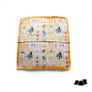 onkar neckerchief sjaaltje satijn pais tropical orange