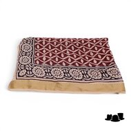 onkar zomer sjaal en pareo jaipur golden cream and bordeaux