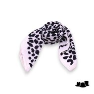 onkar neckerchief soft animal print black ivory