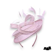 eigen atelier bespoke fascinator disc isilia zacht roze