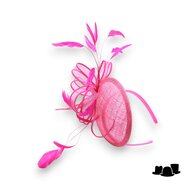 eigen atelier bespoke fascinator disc dondola candy pink