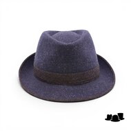 jos van dijck trilby wol donkerblauw bruin