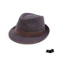 jos van dijck trilby wol chevron bruin