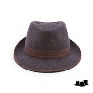 jos van dijck trilby wol chevron bruin