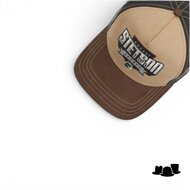 stetson trucker cap hockey sports brown grijs en beige