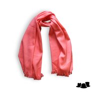jos van dijck sjaal alpaca wol electric salmon