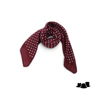 onkar neckerchief soft polka dots burgundy white