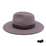 jos van dijck fedora flat brim haarvilt taupe