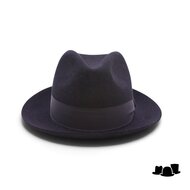 baldini fedora classico gesneden rand zwart