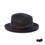 baldini fedora classico gesneden rand zwart