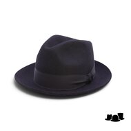 baldini fedora classico gesneden rand zwart
