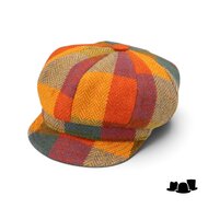 fiebig dames ballonpet harris tweed herringbone multi cinnamon