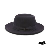 borsalino qs folar fedora brede rand haarvilt zwart