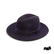 borsalino fedora qs cut brim melusine vilt zwart 