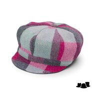 fiebig dames ballonpet harris tweed herringbone multi cassis