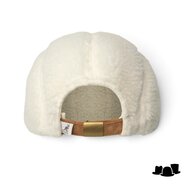 kangol cap script faux sherpa 5 panel natural