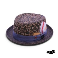 alfonso deste pork pie fallen leaves zwart camel en blauw