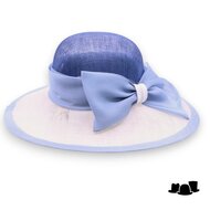 frasconi gelegenheidshoed giulia strik sinamay 3tone blauw