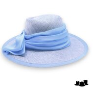 frasconi gelegenheidshoed doria sisal zijde azuur blauw