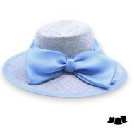 frasconi gelegenheidshoed doria sisal zijde azuur blauw