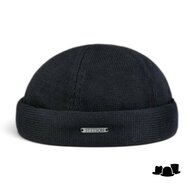 stetson docker cotton knitted black