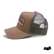 bespoke stetson trucker cap vintage western green leaves