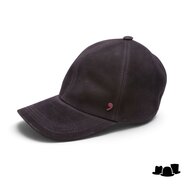 alfonso deste baseball fitted cap nubuck leder zwart
