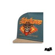 stetson trucker cap cowboy skull beige green