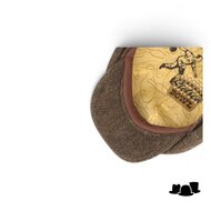 stetson newsboy cap hatteras herringbone olive beige