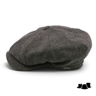 wigens newsboy retro cap wool herringbone olive