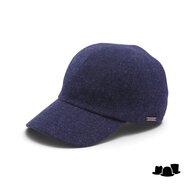 wigens baseball classic cap wol met oorklep navy melange