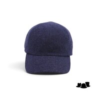 wigens baseball classic cap wol met oorklep navy melange