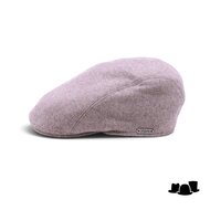 wigens ivy modern flat cap wol fijne visgraat licht taupe