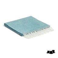 mcnutt of donegal irish wool scarf spotted turquoise