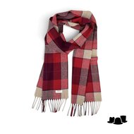mcnutt of donegal irish wool scarf wildberry plaid