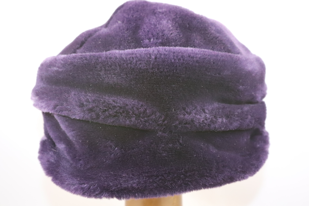 Kamy Hat Imitatie Bontmuts Cloche Paars