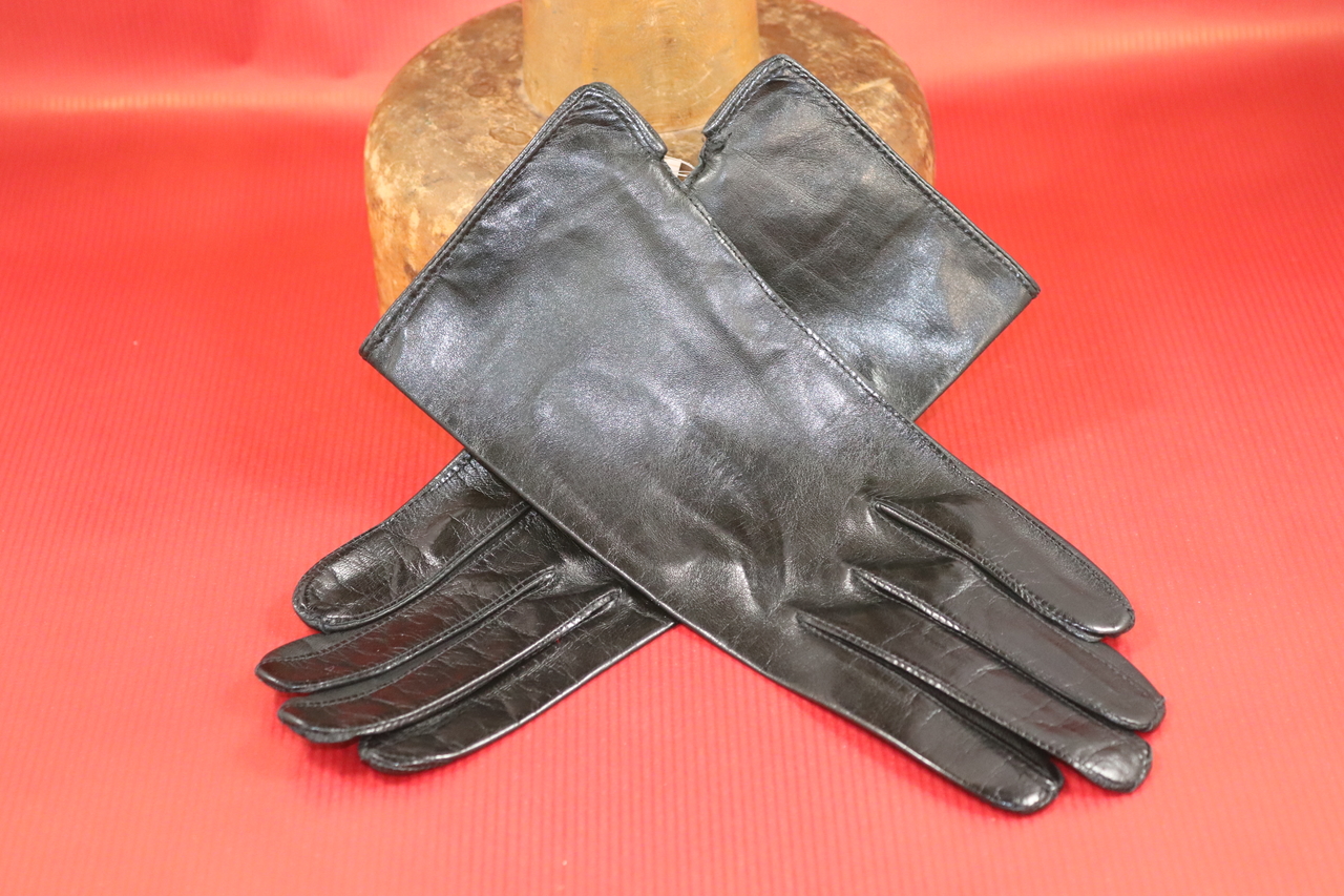 Laimböck Dames leren Handschoenen ongevoerd Zwart