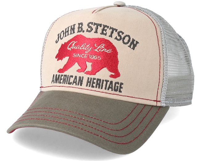 stetson trucker cap bear beige
