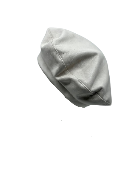 kamy hat lederen baret off white