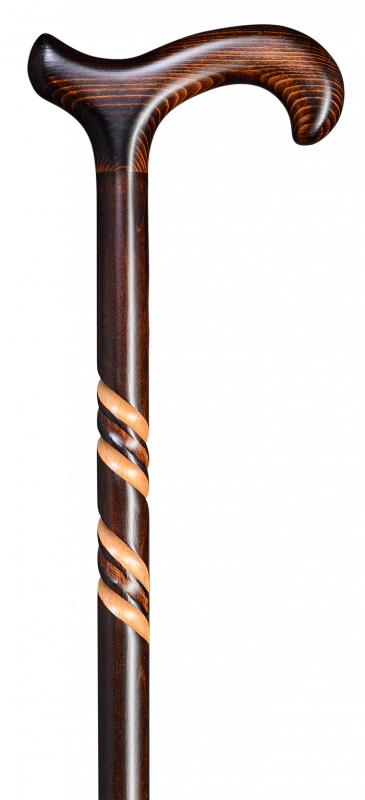 gastrock wandelstok spiral derby ombre zwart en bruin