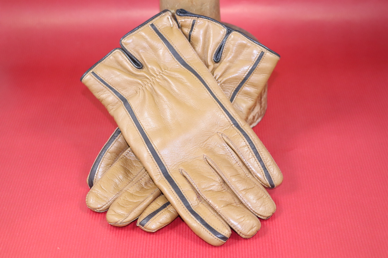 Caridei Heren handschoenen Nappa Glacé Camel Split 