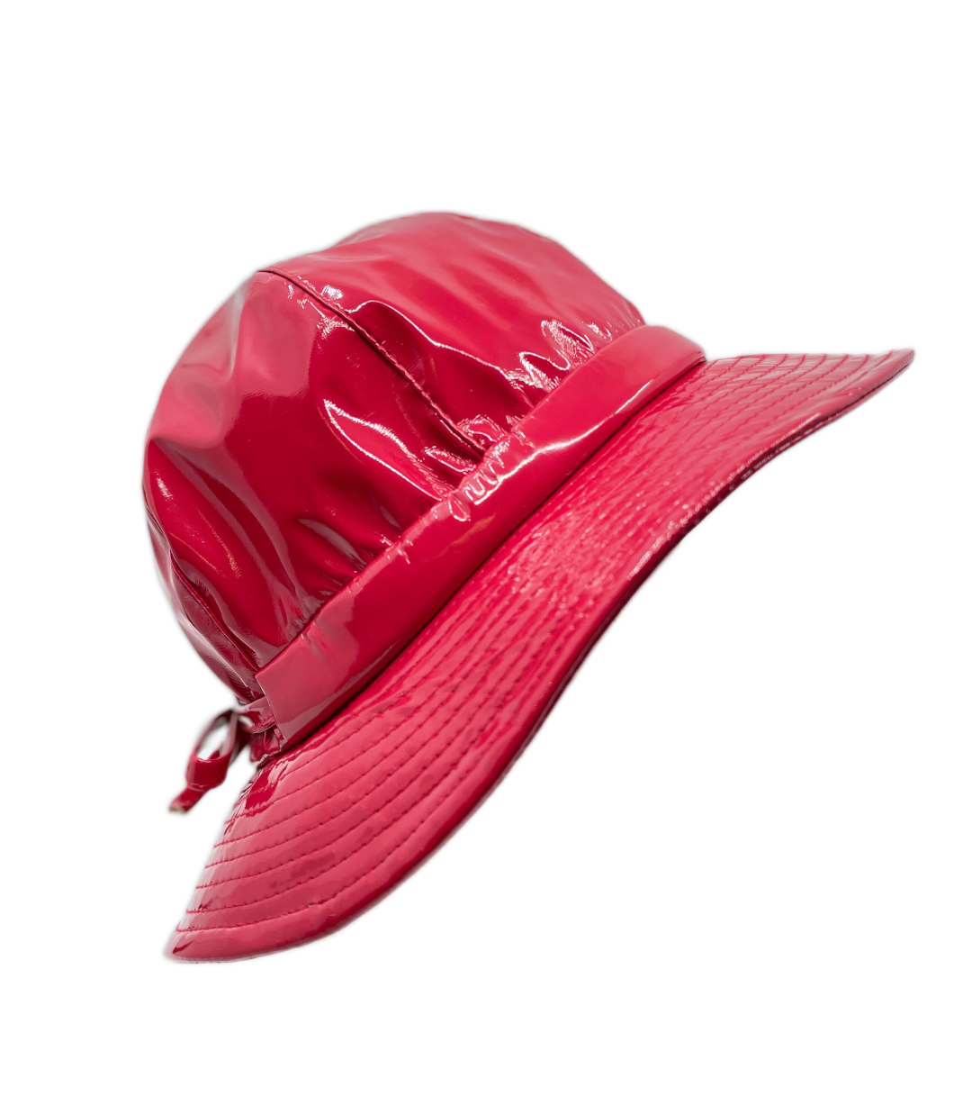 jos van dijck lak regenhoed cloche rood