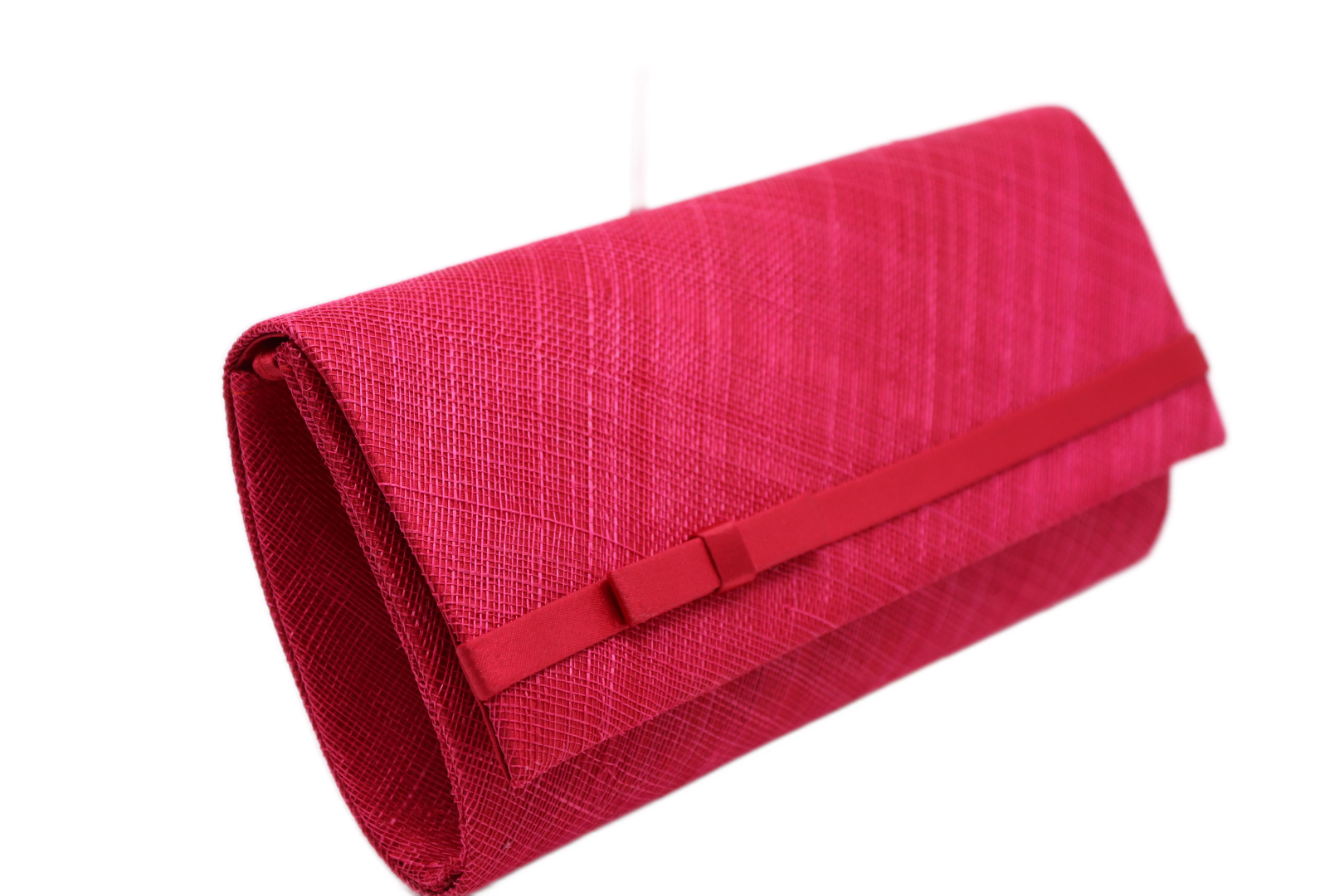 seeberger avondtas strikje sinamay fuchsia