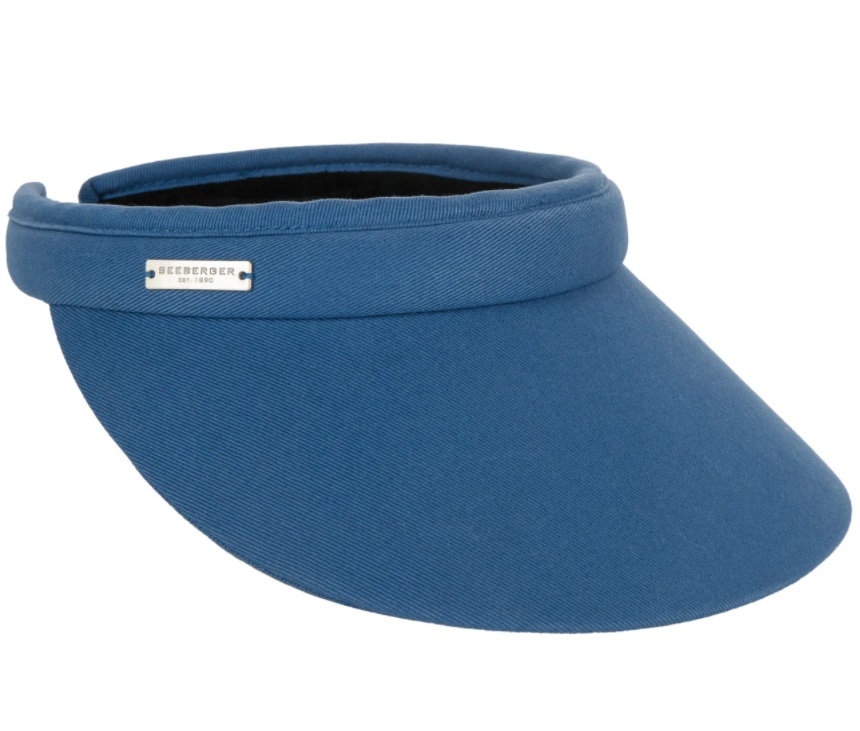 seeberger visor katoen steel blue