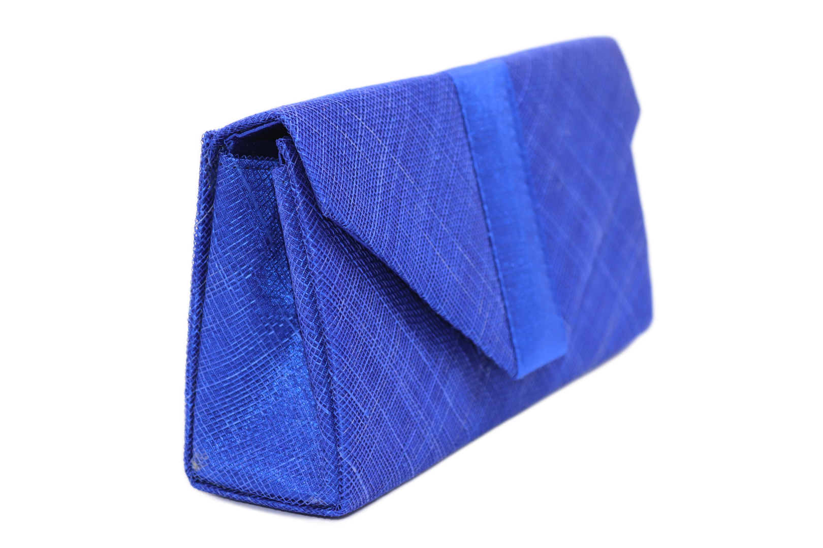 maddox korte handtas sinamay en satijn cobalt