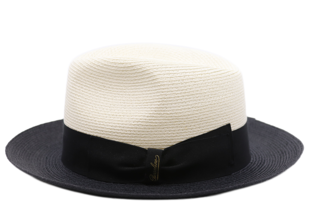 borsalino fedora bogart bandstro hemp black creme