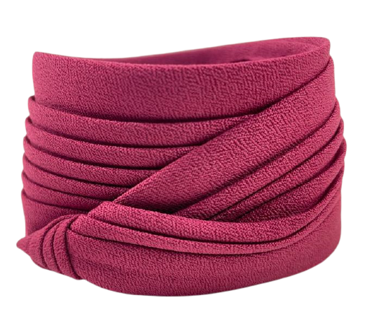 jos van dijck kant en klaar plisse hoedenband katoenmix donker fuchsia