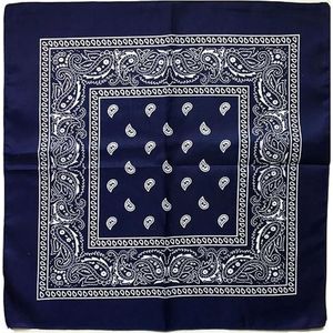 onkar bandana boeren zakdoek paisley donker blauw