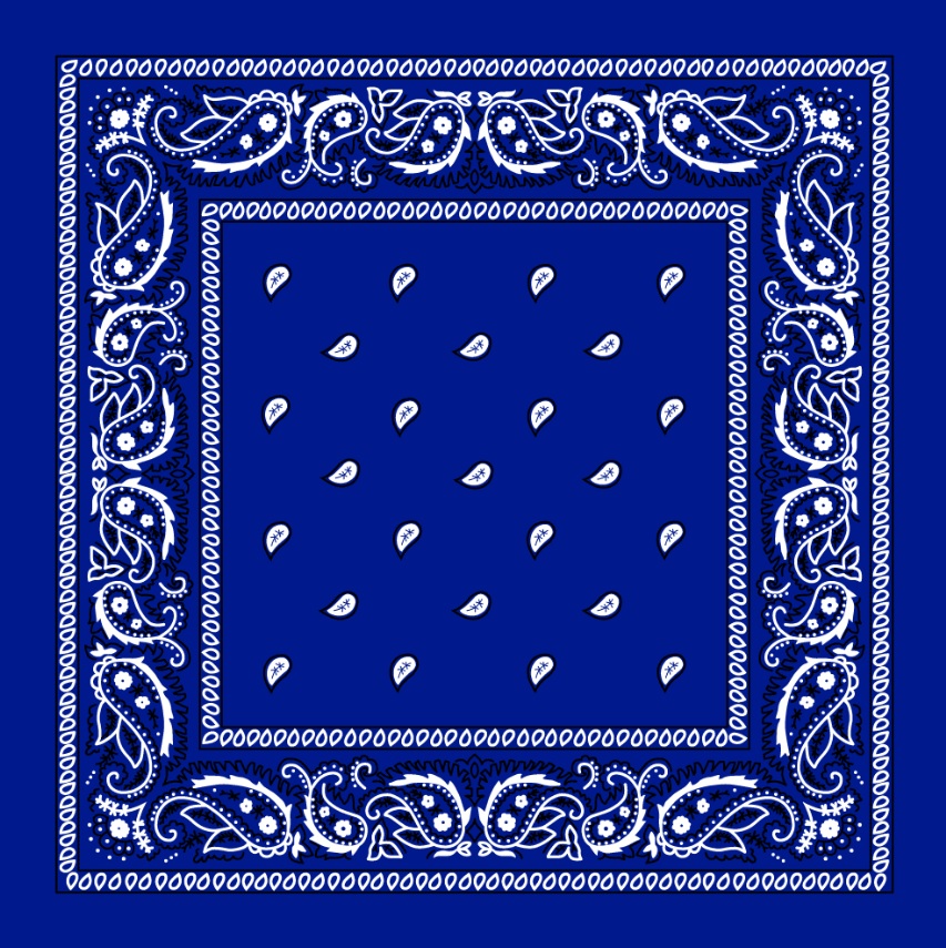 onkar bandana boeren zakdoek paisley blauw