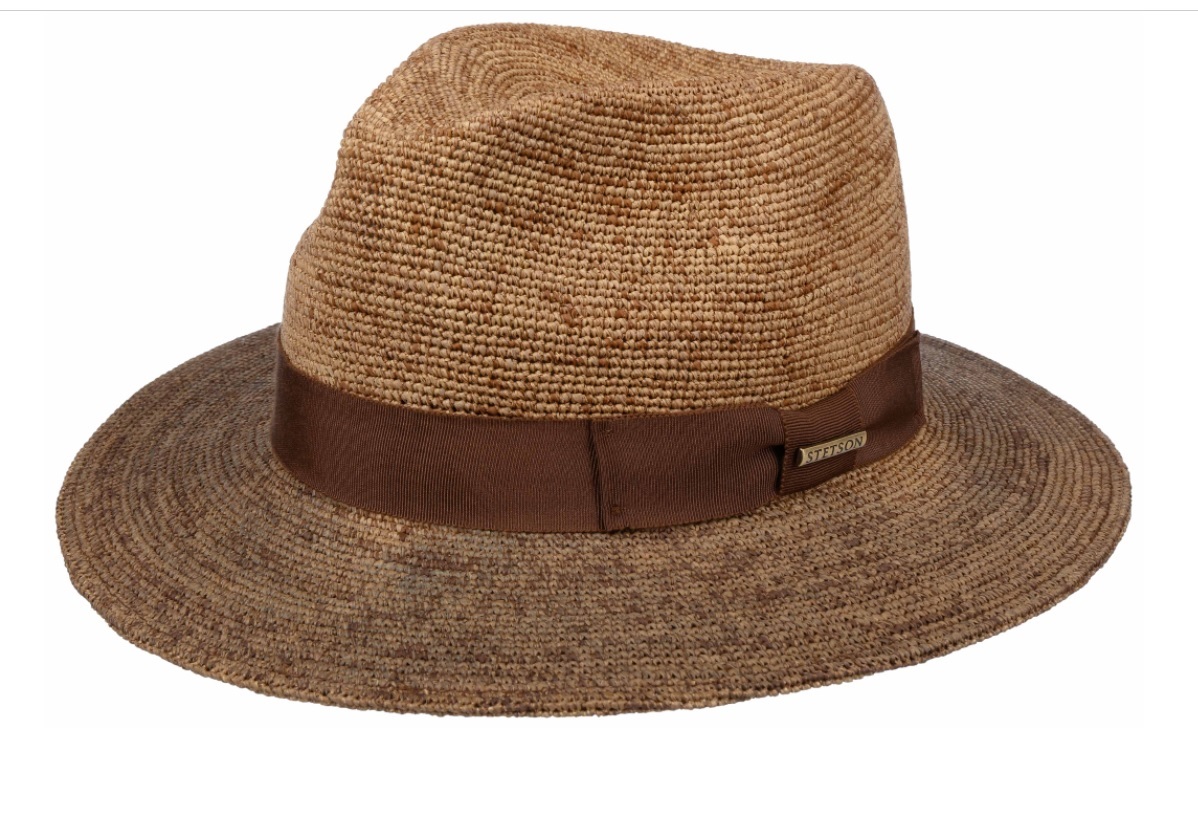 stetson fedora traveller crochet stro bruin